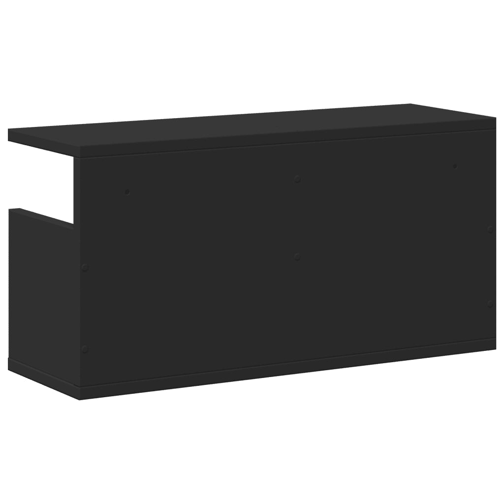 vidaXL Mobile a Parete 60x20x30 cm Nero in Truciolato