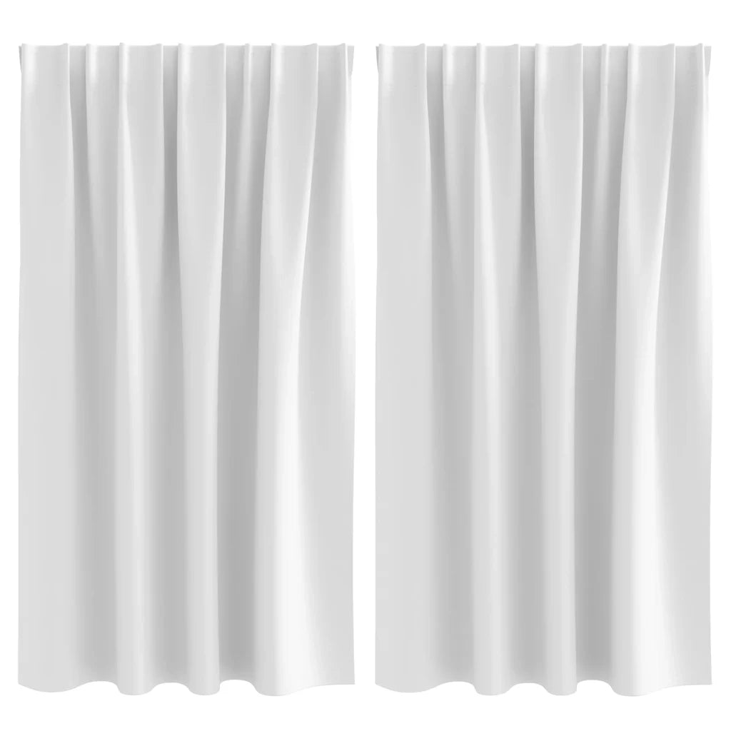 Tende Blackout con Anelli 2 pcs Bianco brillante 140 x 140 cm 4107493