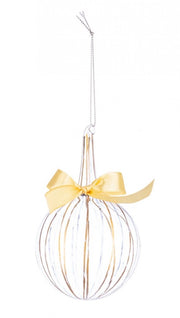Sfera Verticale Stripe Trasparente Oro-Nero Dimensioni D80 x H13cm (6 Pezzi)
