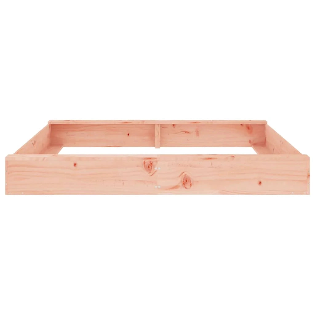 Sabbiera per bambini area giochi da giardino per esterni con sedute quadrate legno massello di abete Douglas marrone 02_0041530