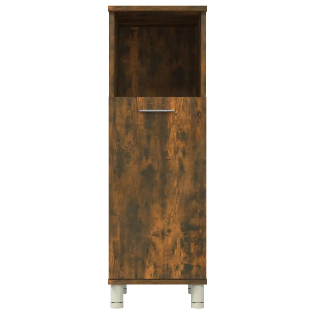 Armadietto Bagno Rovere Fumo 30x30x95 cm in Legno Multistrato cod mxl 20243