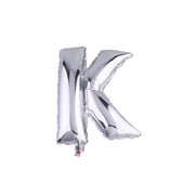 Trade Shop - Palloncino Gonfiabile Elio Lettera K Argento 35 Cm Compleanno Festa Party Casa -
