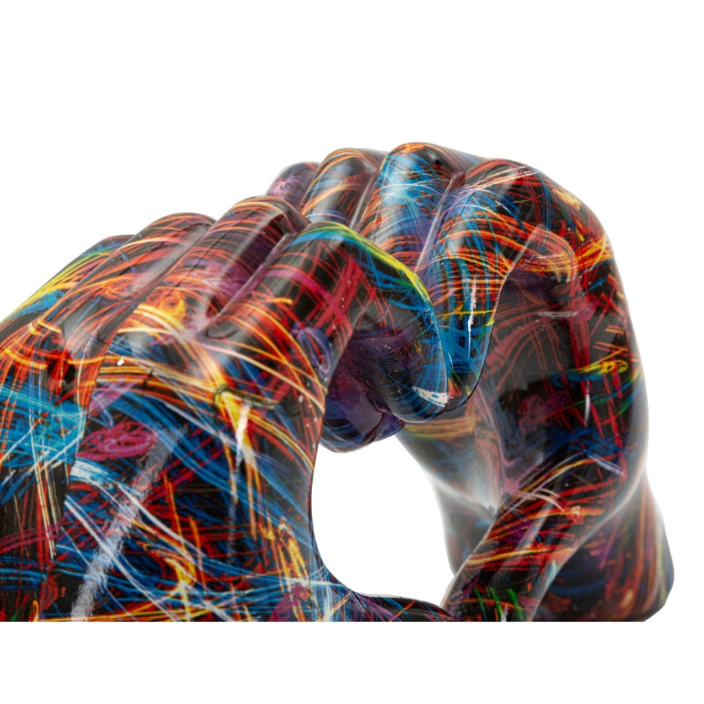 Scultura Cuore 26, Multicolore, Poliresina, 25x7,5x13,5 cm