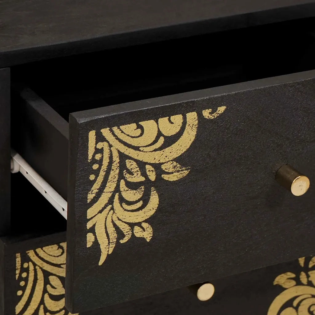 Armadio da Notte con cassetto 2 pcs Nero 40 x 33 x 46 cm