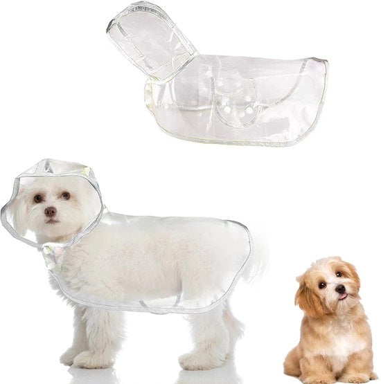 Reggisolido per cani - Impermeabile - Adattabile - Translucido - Ripiegabile - Adatto per cani piccoli/medi - Poncho per cani