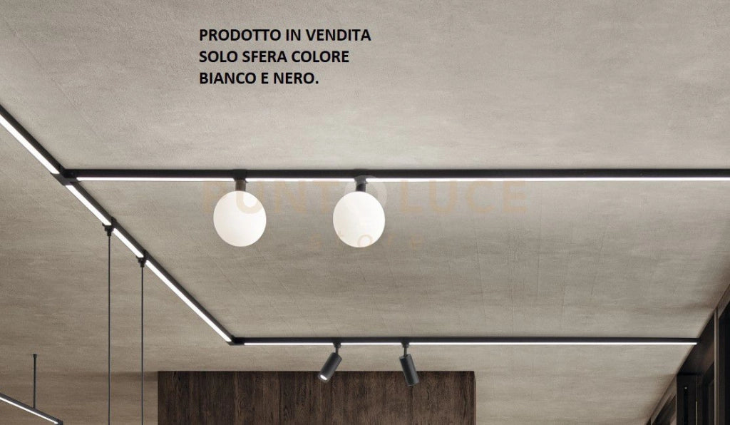 ELEMENTO SFERA BALL 9W 3000K 585LM NERO  D.15CM PER SISTEMA BINARIO