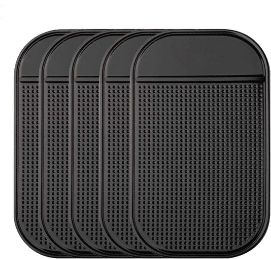 Mat di protezione antiscivolo per auto, set da 5 pezzi di adesivo antiscivolo extra spesso per protezione di radar, telefono cellulare, chiavi, vetro, specchio, metallo, GPS, monete