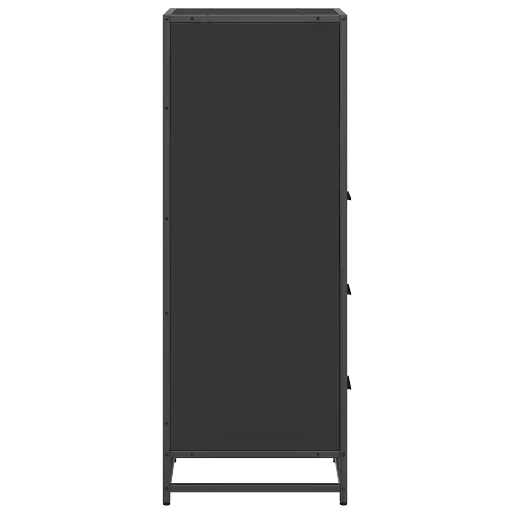 vidaXL Armadietto da Bagno Nero 35x37,5x100 cm in Legno Multistrato