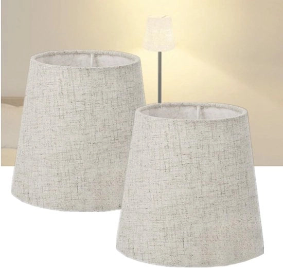 Lampade da Notte a 2 Pezzi per Camera da Letto - Design Moderno - Beige - Copertura Lampada per Lampada da Tavolo e da Parete