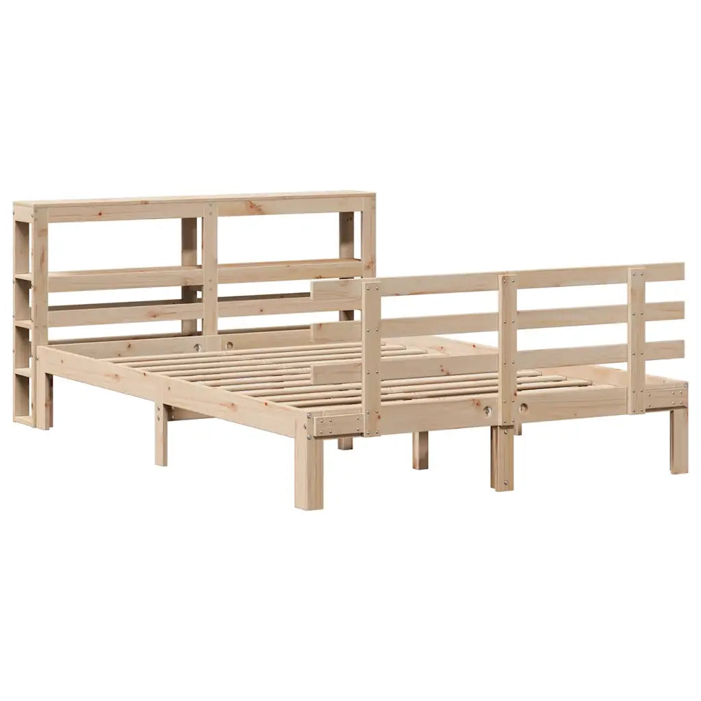 Giroletto con Testiera 120x190 cm in Legno Massello di Pino 3306100