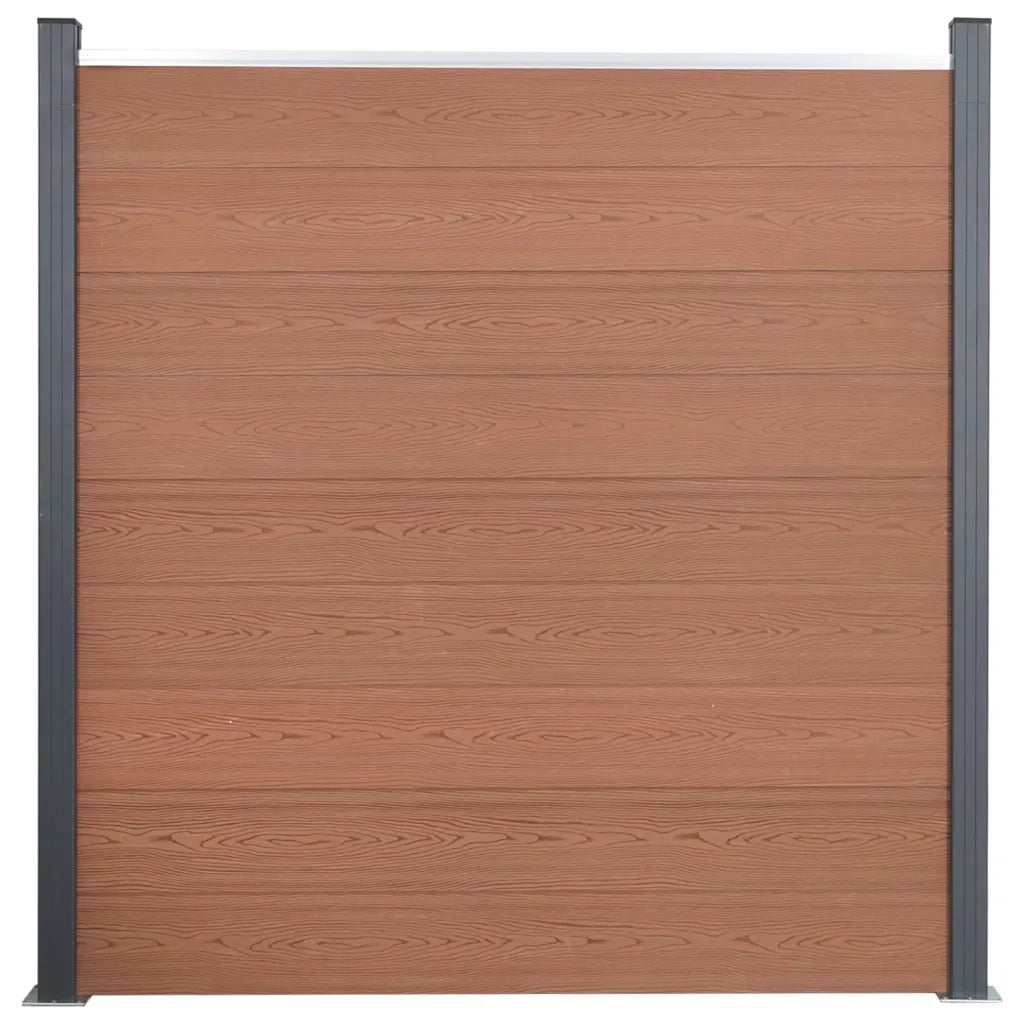 Set Pannello di Recinzione Marrone 180x186 cm in WPC 3211826