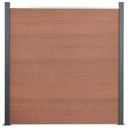 Set Pannello di Recinzione Marrone 180x186 cm in WPC 3211826