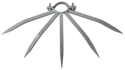 Dissuasore Antifurto con Punte in Acciaio per Pluviali Tubi Esterni Ø42-50 mm Argento