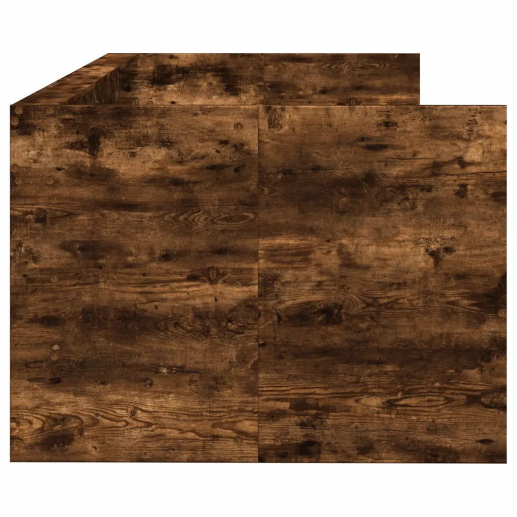 Divano Letto con Cassetti senza Materasso Rovere Fumo 75x190 cm