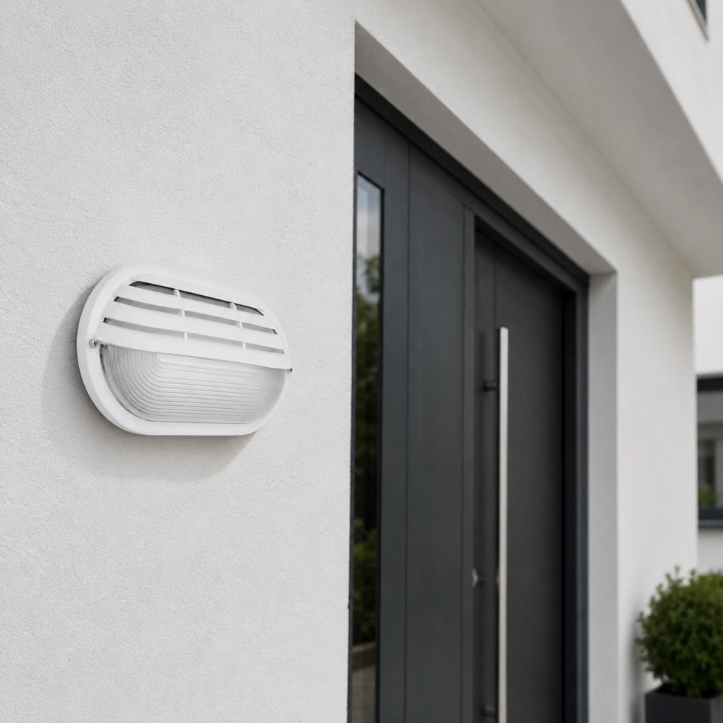 Applique Ovale Palpebra Colore Bianco E27 IP44 210x130x115h