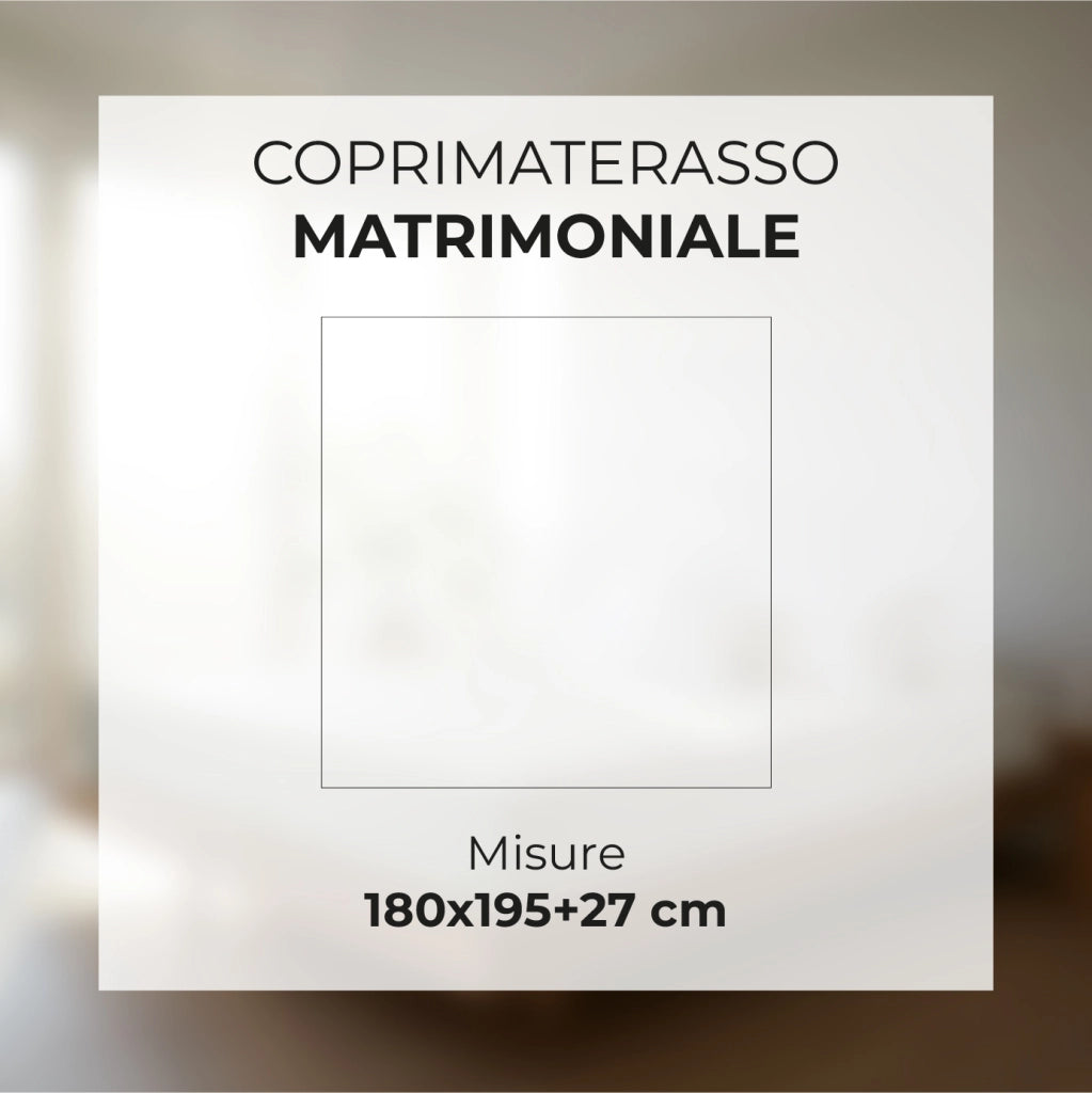 Coprimaterasso Aloe Vera Antiacaro Traspirante in Poliestere 180 GSM con Angoli 27 cm  – Singolo, Piazza e Mezza, Matrimoniale  Matrimoniale