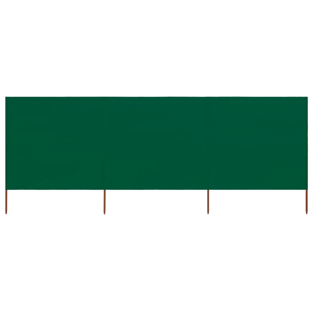 Paravento/paravento pieghevole a 3 pannelli x tessuto 400 x 160 cm verde 02_0008811