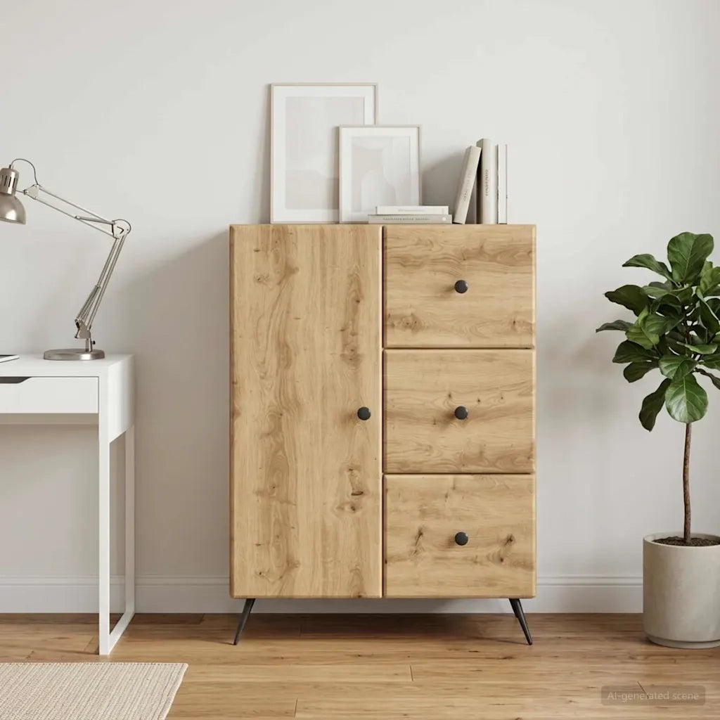 Credenza con cassetto Rovere Artigianale 66 x 34,5 x 90 cm 895554