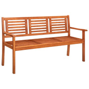 Panca da giardino mobile da giardino per esterni terrazza a 3 posti 150 x 60 x 89 cm in legno massello di eucalipto 02_0011313