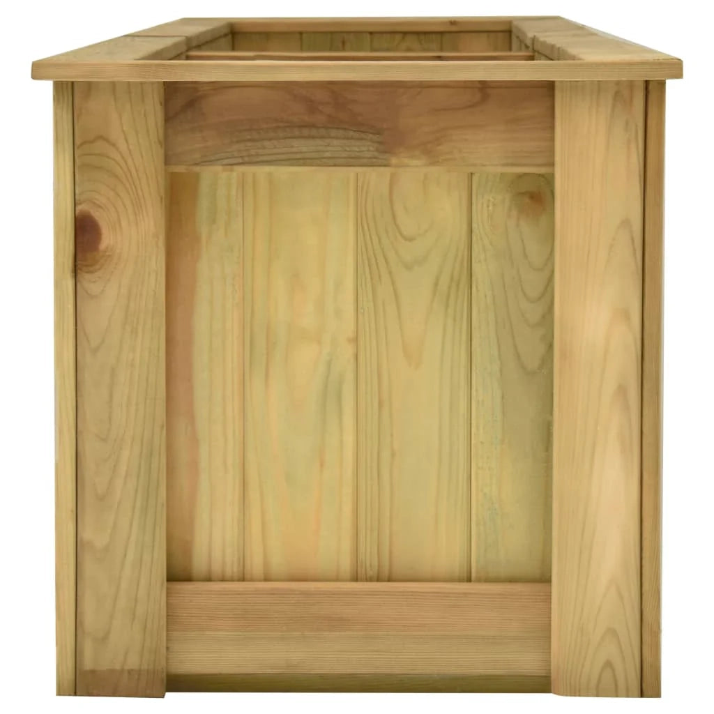 Fioriera rialzata per fiori e piante 196 cm legno di pino impregnato 02_0000845