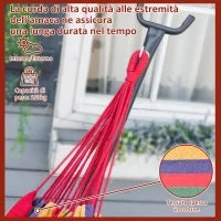Amaca da Giardino Autoportante con Struttura in Acciaio e Cotone Multicolor, Custodia Inclusa
