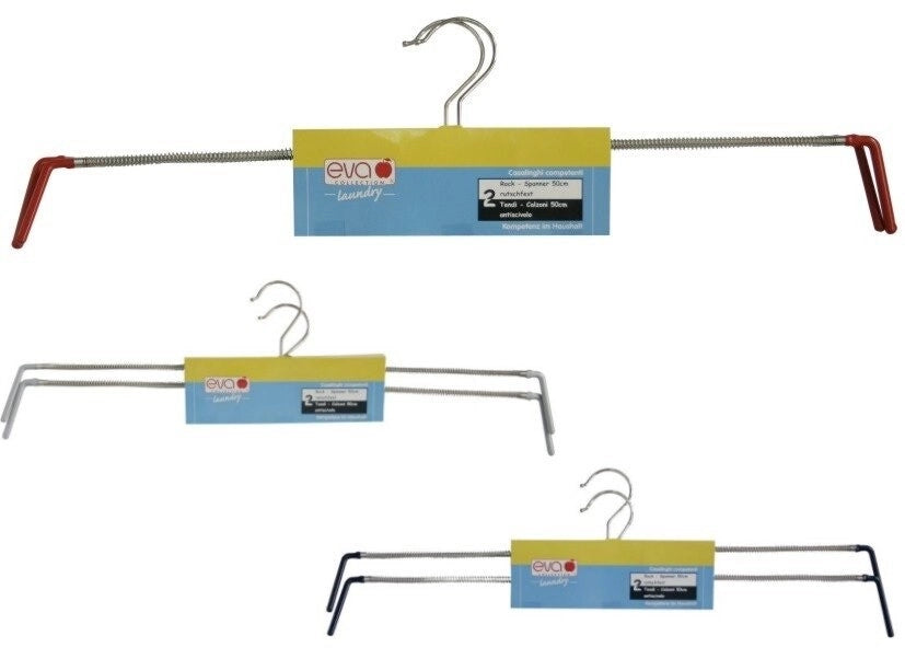 Set 2 Pezzi Stampelle Grucce Tendigonna Antiscivolo 3 Colori
