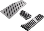 Copertura Pedali Gas Rem - 3 Pezzi - Argentato - Antiscivolo - Inox - Impermeabile - Lega di Alluminio/Rubber - Copertura Pedali