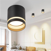 ZMH Faretto da soffitto LED neri rotondi da superficie 5W acrilico piccoli
