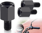 Adattatore per specchietti - M10 a M8 - Viti affidabili - Nero - Specchietti posteriori - Adatto per scooter e motocicletta - 2 pezzi
