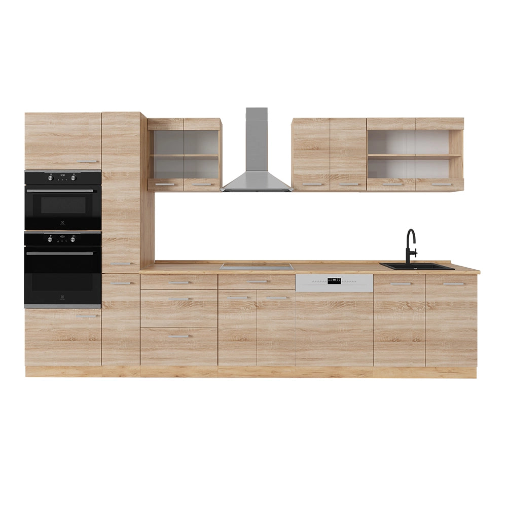 Vicco Cucina componibile Rovere Sonoma/Goldkraft 350 cm senza piano di lavoro