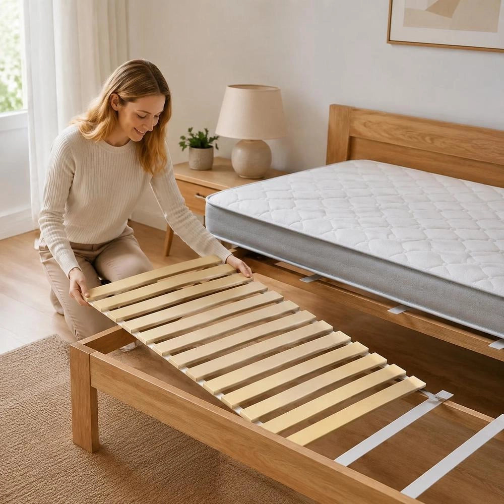 Bed Slatted Frame Replacement With 17 Slats 80x200 Cm