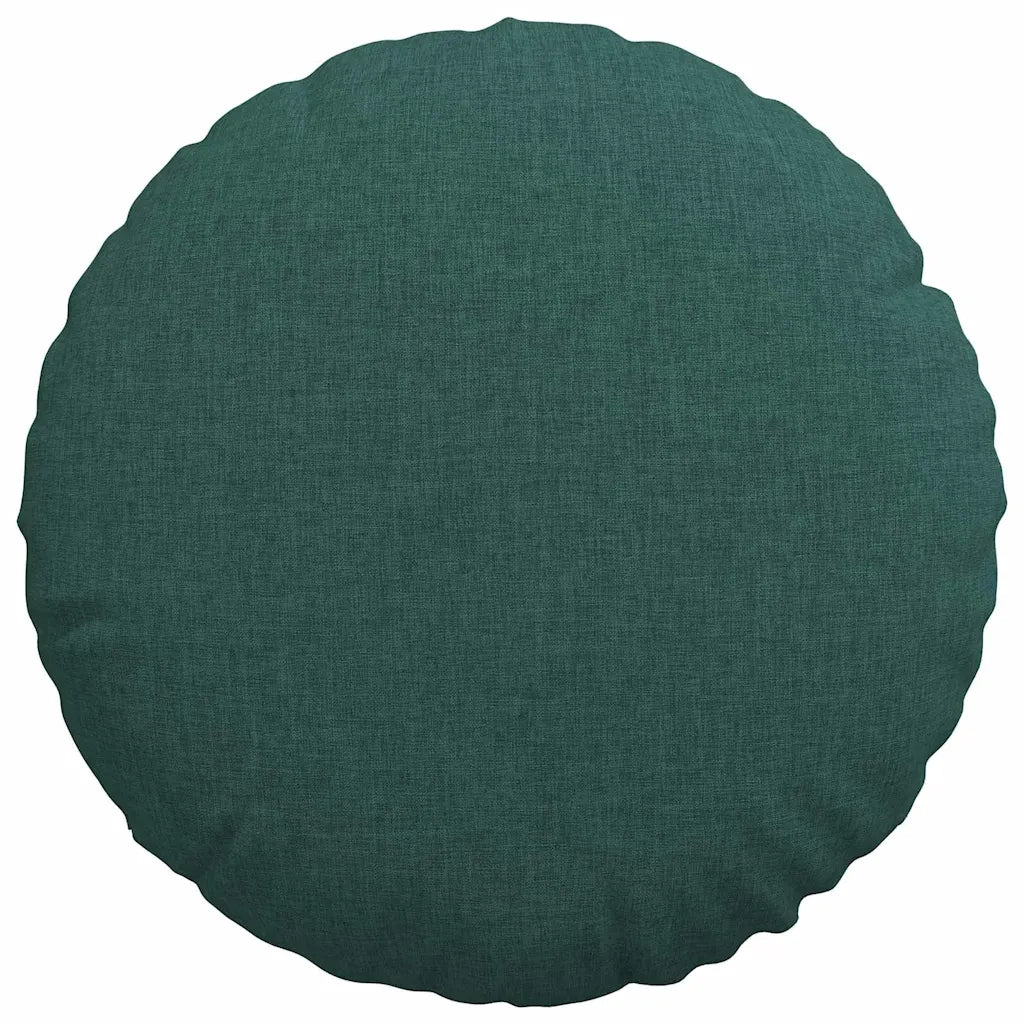 Cuscini per Seduta 2 pcs Verde Scuro Ø40 x 13 cm Tessuto