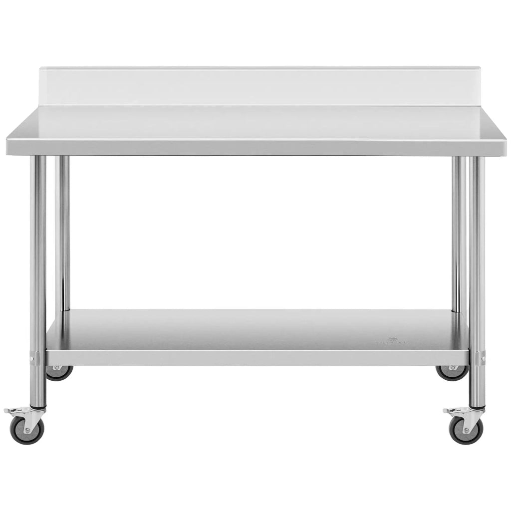 Tavolo da lavoro professionale Premium 60 x 150 cm 160 kg alzatina in acciaio inox 14_0010020