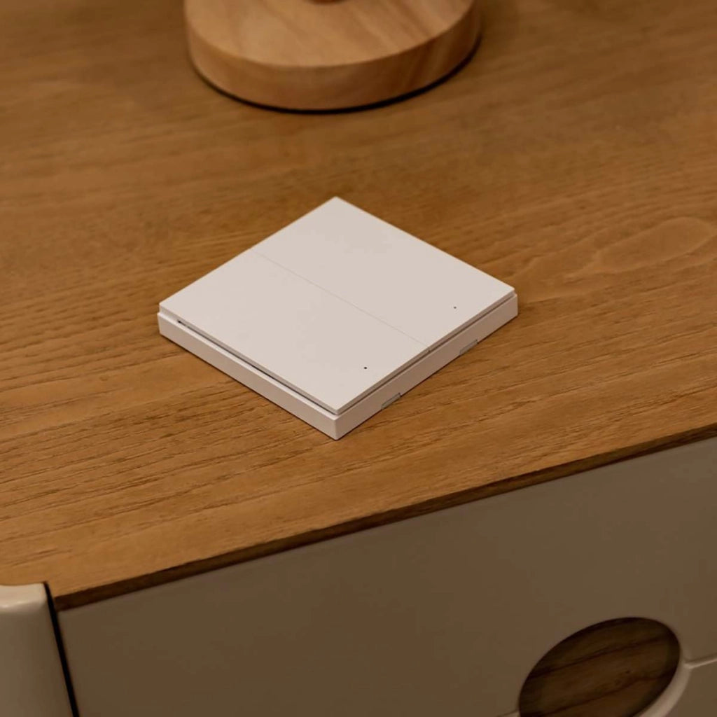 Doppio interruttore remoto senza fili modello H1 compatibile con Zigbee 3.0 Bianco Aqara