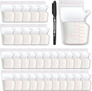 Pacchetto di 30 Sacchetti di Latte Materno con Etichette - Contenitore di Conservazione del Latte Materno, 250 ml - Facile da Utilizzare