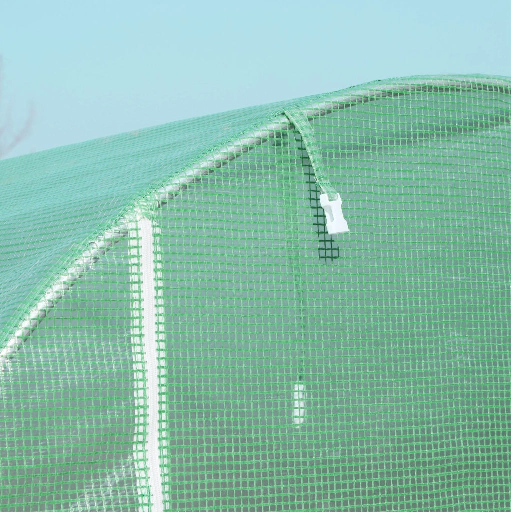 Serra a tunnel verde 500x200x205 cm con finestre