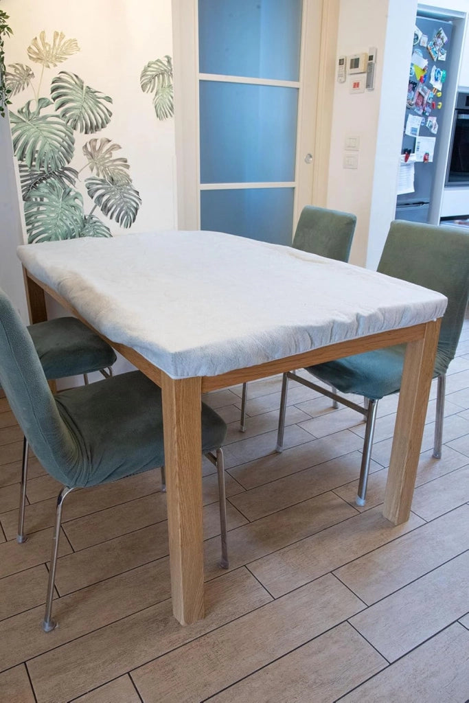 Copritavolo in feltro con elastico perimetrale, 120 x 160 cm, per tavoli 140/155 x 90/110 cm