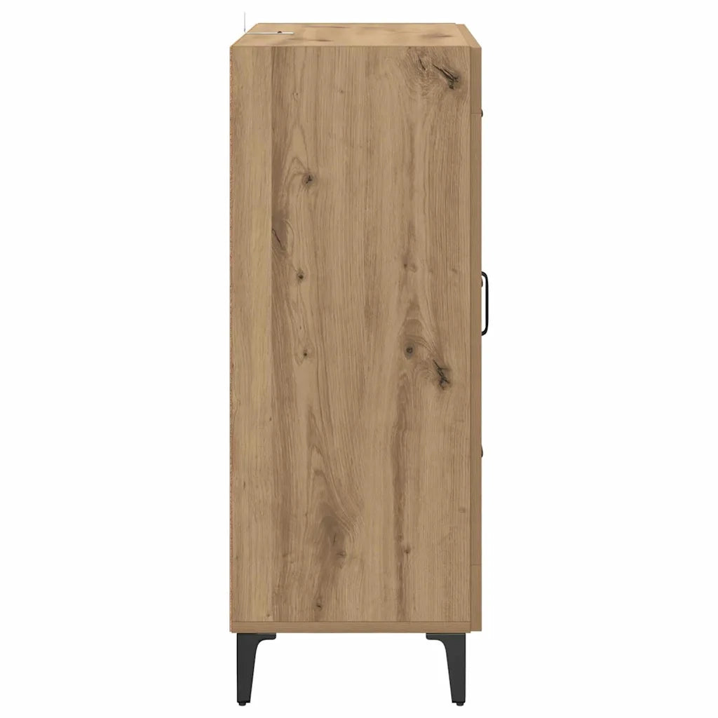 Credenza con Cassetto-Buffet-Armadio da cucina Rovere artigianale 69,5 x 34 x 90 cm 237434