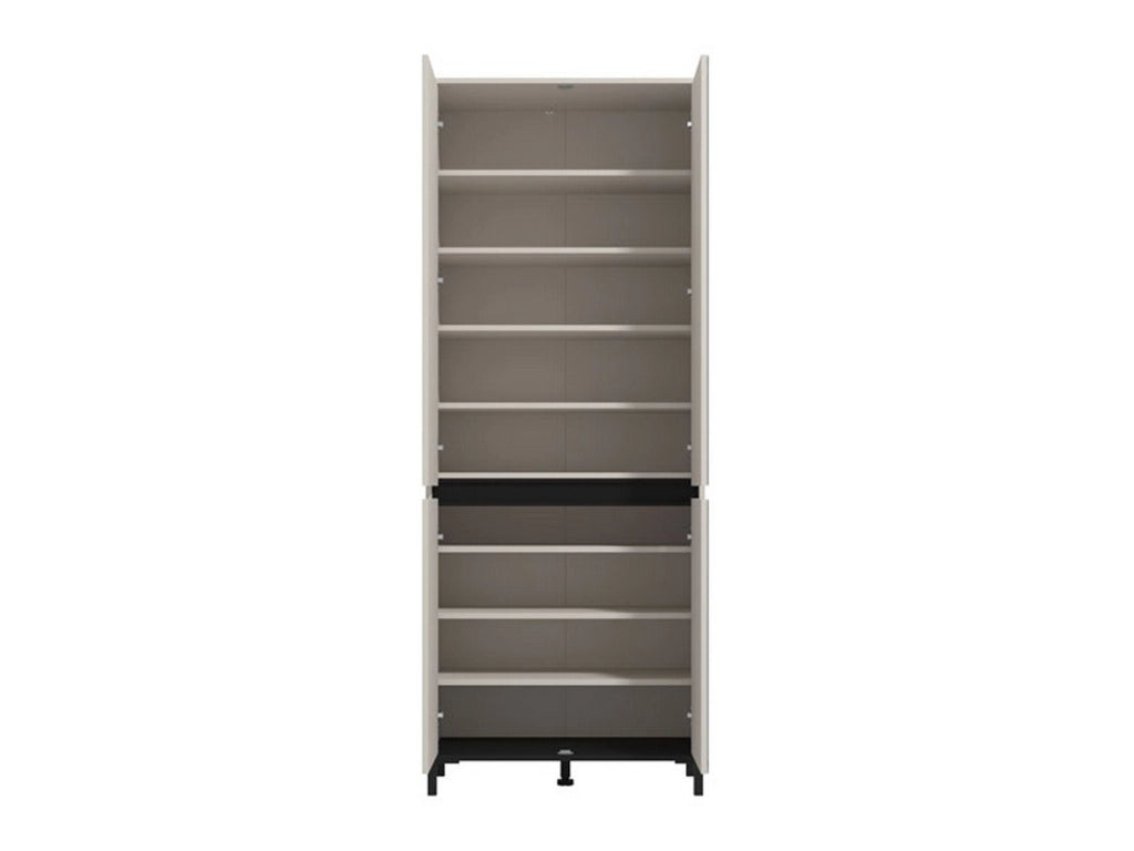 Mobile Portascarpe Scansano, Scarpiera 9 Ripiani, 80x40x205.5h cm Beige Rovere Nodi