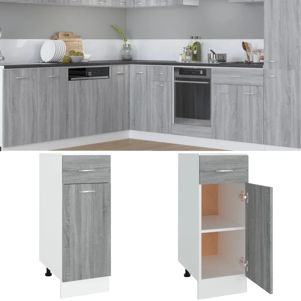 Mobile con Cassetto “Lyon” Grigio Sonoma 30x46x81,5 815568