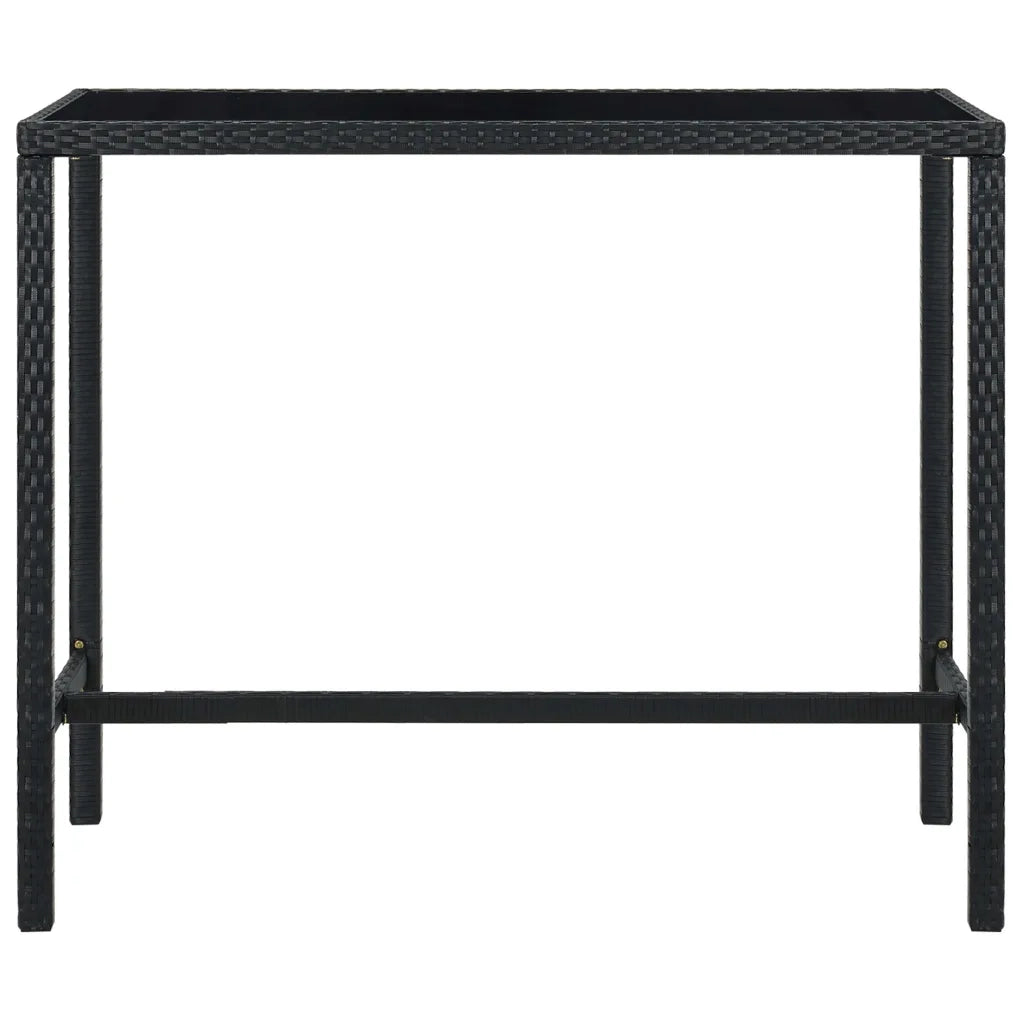 Set da Bar da Giardino 5 pz in Polyrattan Nero 3064843