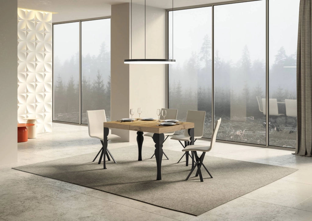 Tavolo allungabile 200/304x90 cm Paxon Premium quercia natura gambe antracite