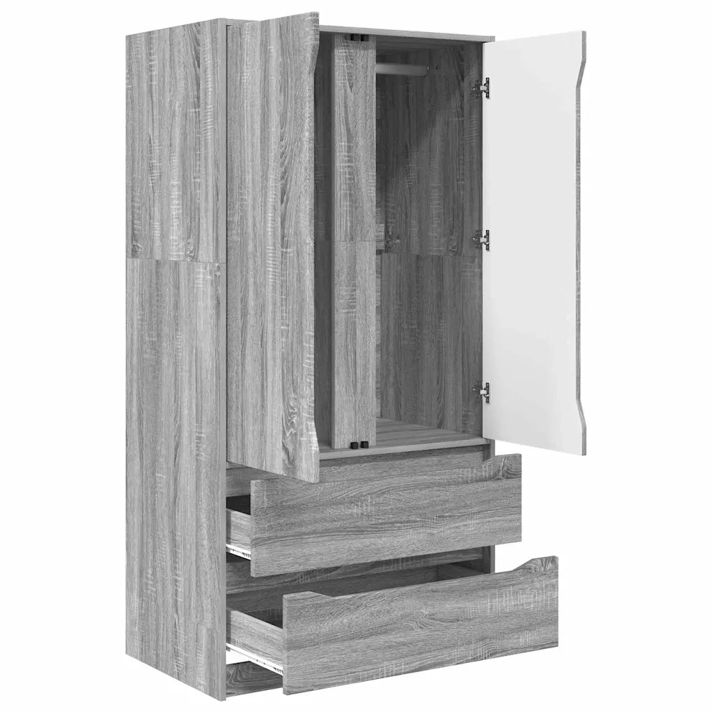 Mobile da Bagno con cassetto Grigio Sonoma 79,5 x 49 x 156 cm