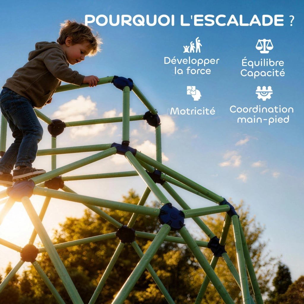 Castello da arrampicata per bambini ¨C zephmum ¨C verde, 183 cm, 90 kg