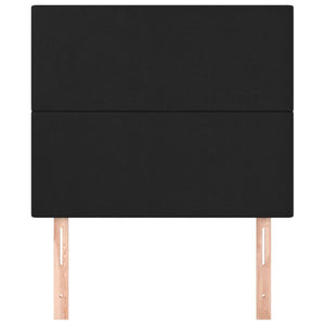 Testiera 2 pz Nero 90x5x78/88 cm in Similpelle