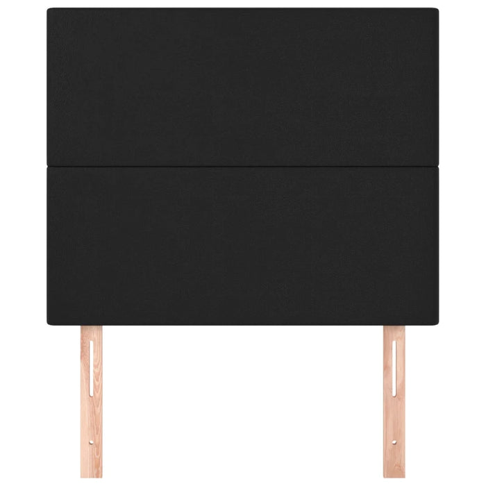 Testiera 2 pz Nero 90x5x78/88 cm in Similpelle