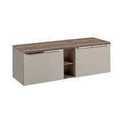 Set da bagno VANTA color taupe: mobile sotto lavabo 140cm + piano lavabo