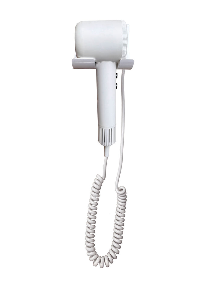 Asciugacapelli Professionale Compatto Vama PRO HAIR Motore Digitale Brushless 1500W con Base Murale Bianco