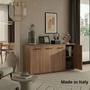 Mobile multiuso 180x45x80 ingresso e ufficio Viareggio colore noce naturale