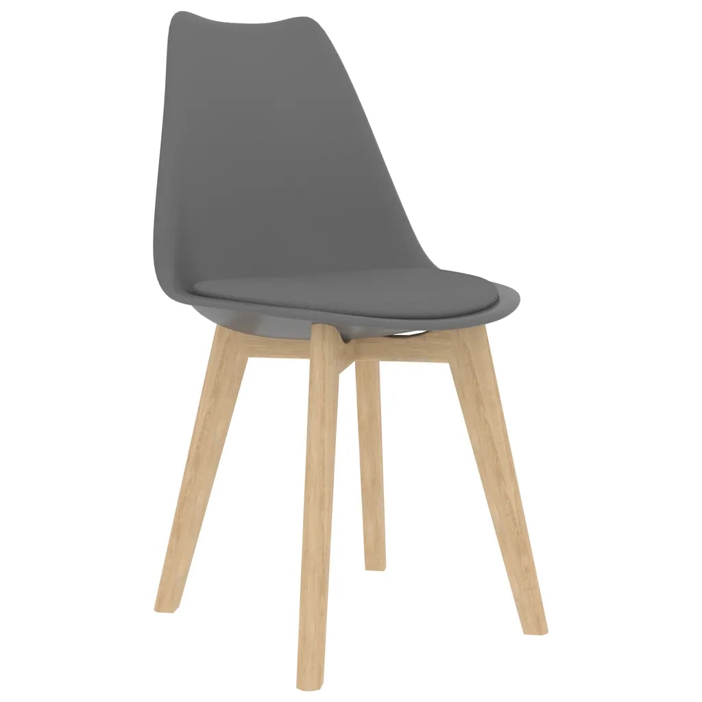 Sedie da Pranzo 4 pz Grigie in Plastica cod mxl 6060
